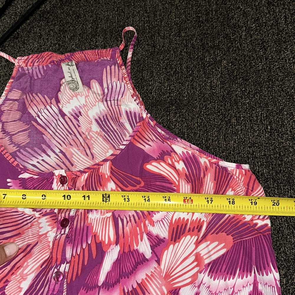 FREE PEOPLE Purple, White and Orange Summer dress with pockets Size Medium - Picture 13 of 14